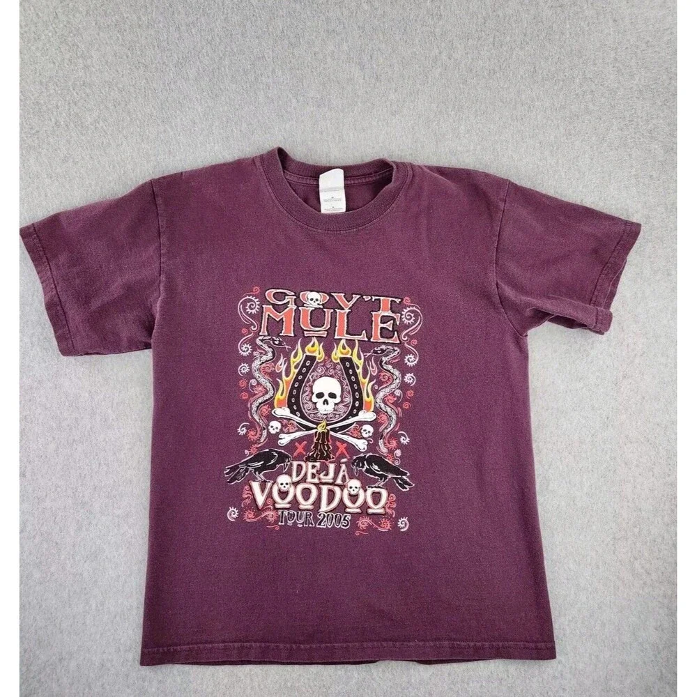 Vintage Gov't Mule Tour 2005‎ Concert T-shirt Purple Deja Voodoo Size Medium